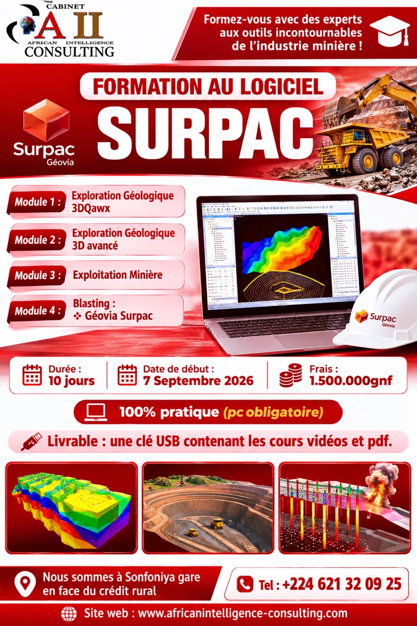 FORMATION AU LOGICIEL GEOVIA/SURPAC